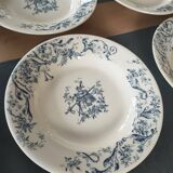 6 Gien earthenware soup plates