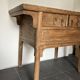 Console ancienne en bois d'orme