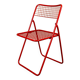 Red metal chair Ted Net Ikea vintage by Niels Gammelgaard