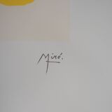 Joan miro: surrealist woman and her children, signed lithograph