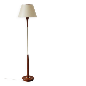 1960s teak and brass floor lamp – vintage lighting