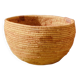 Handwoven basket made from rattan leaves, West Africa, 25x16cm