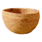 Panier artisanal tissé en feuilles de rotin, Afrique de l’Ouest, 25x16cm