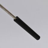 Articulated floor lamp with counterweight mid-century by Rupert Nikoll, nickel, brass.