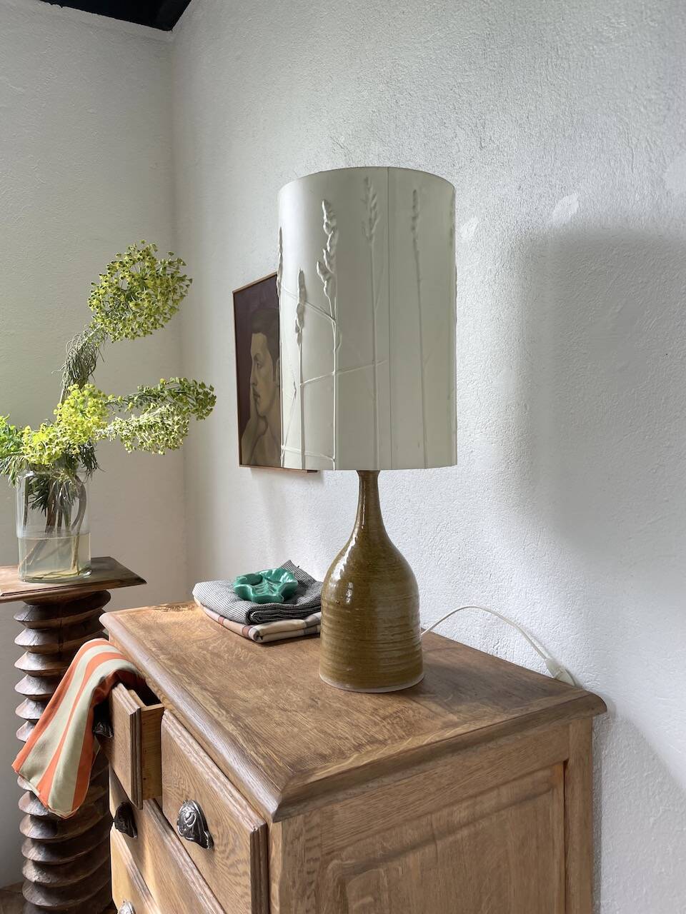 50s ceramic lamp Poteries du Marias