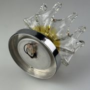 60s 70s wall lamp Wall Sconce made of metal & Murano glass Space Age design