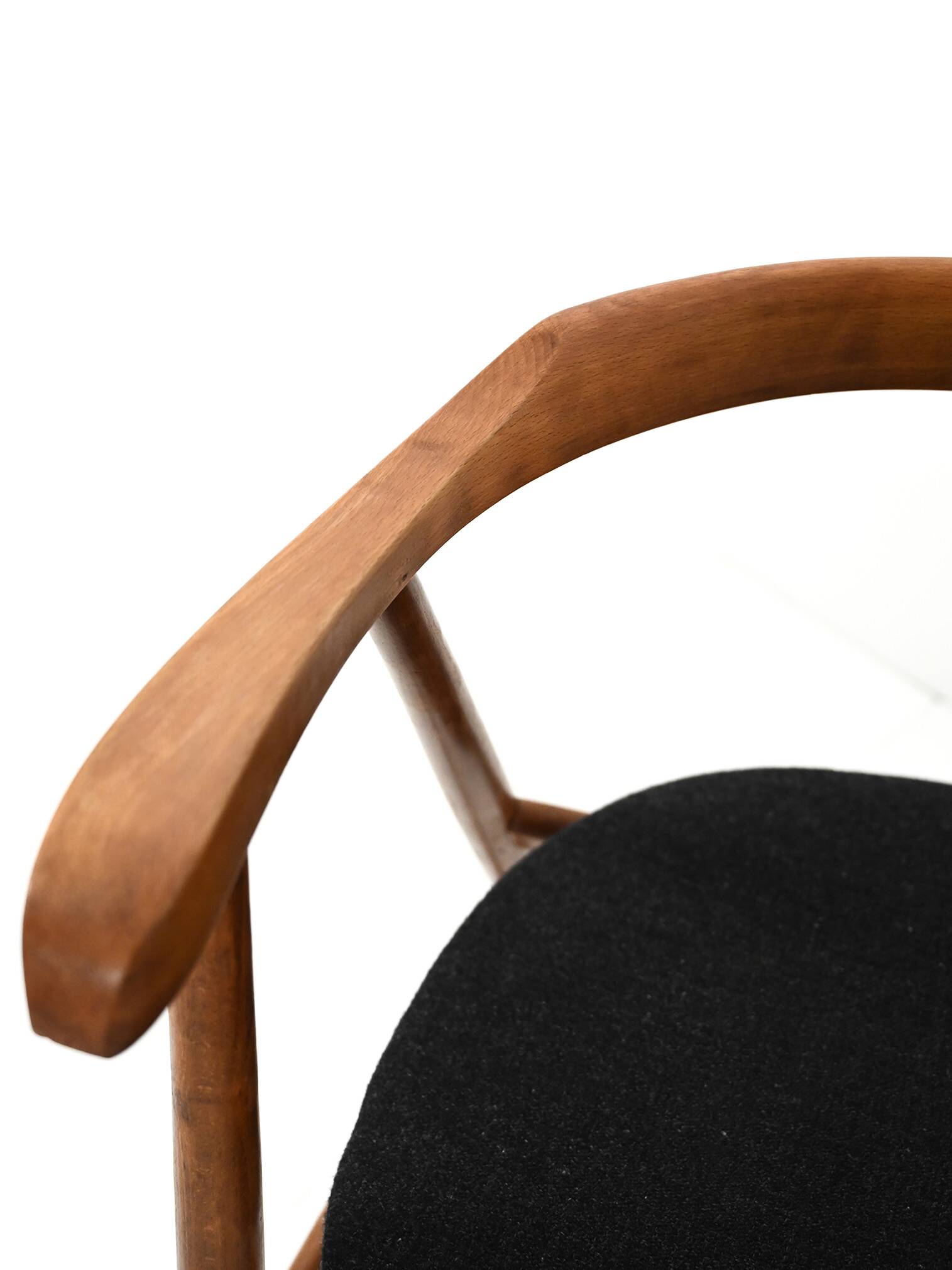 Pair of walnut dining chairs