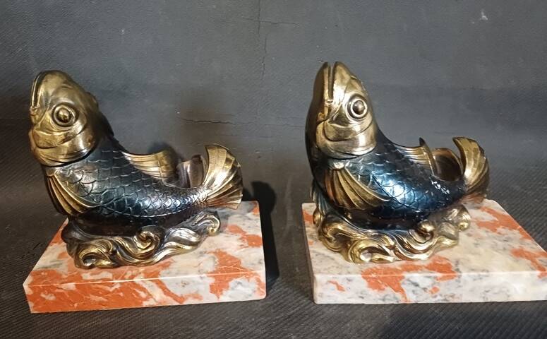 Art Deco bookends. (Zinc alloy)