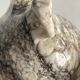 Vintage Marble Chicken with Eggs Sculpture