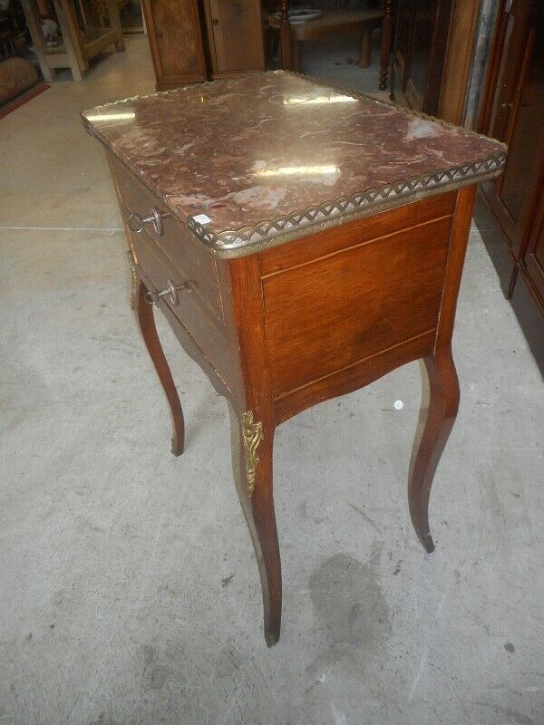 Bedside Louis XVI marqueterie with on 19th siecle