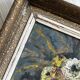 Vintage painting of flowers in a vase.