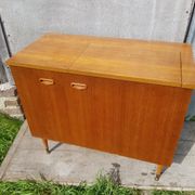 Old Furniture Machine To Sew SINGER Wood Feet Compas FRANCE Vintage