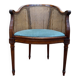 Caned office chair – Louis XVI style – Stained wood – 19th century