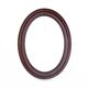 Oval mirror in a mahogany frame, Northern Europe, late 19th century.