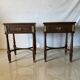 Pair of Louis XVI style bedside tables – gilt bronze details