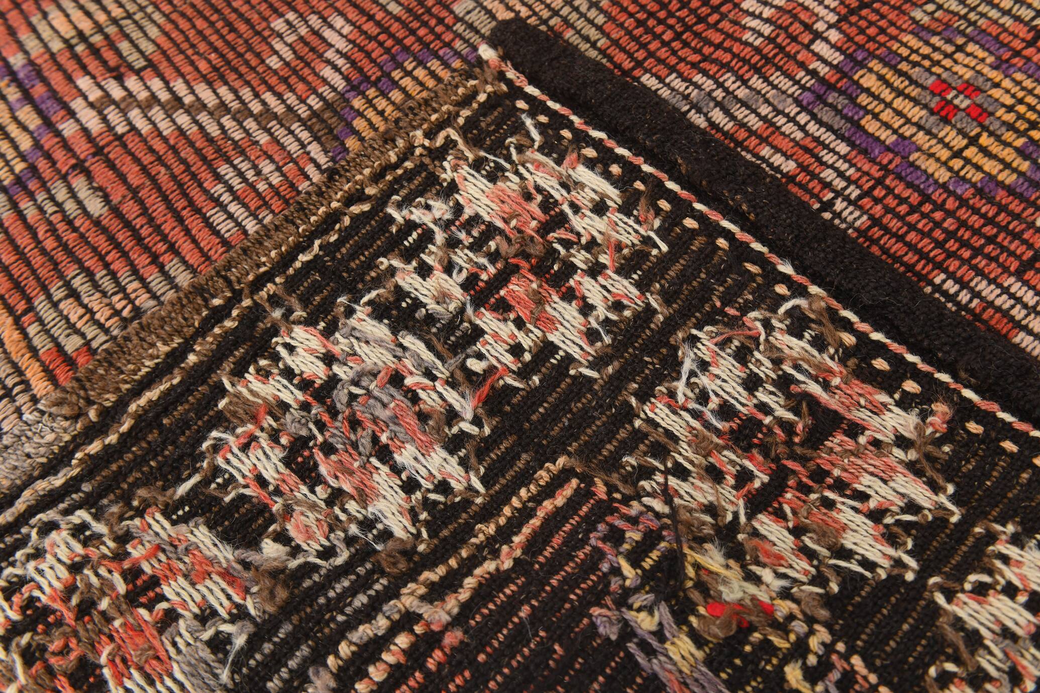 Rug For Living Room Red Turkish Kilim Rug, 151x336Cm