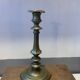 Large vintage golden brass candle holder