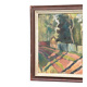 Original Swedish Oil on Panel - "Landscape with Fence" by Bajo - Signed - Vintage and Framed - 58 × 52 cm (22.8" × 20.5")