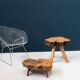 Brutalist Elm Coffee Table Set, 1960, Set of 2