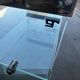Gallotti & radice vintage glass bar cart and side table