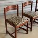 Set of 4 vintage hand-woven chairs