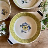 Set of 3 vintage serving dishes from the Flamingo series by Stavangerflint