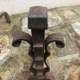 Pair of wrought iron chimney pegs