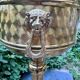 Large brass lion baroque planter on stand
