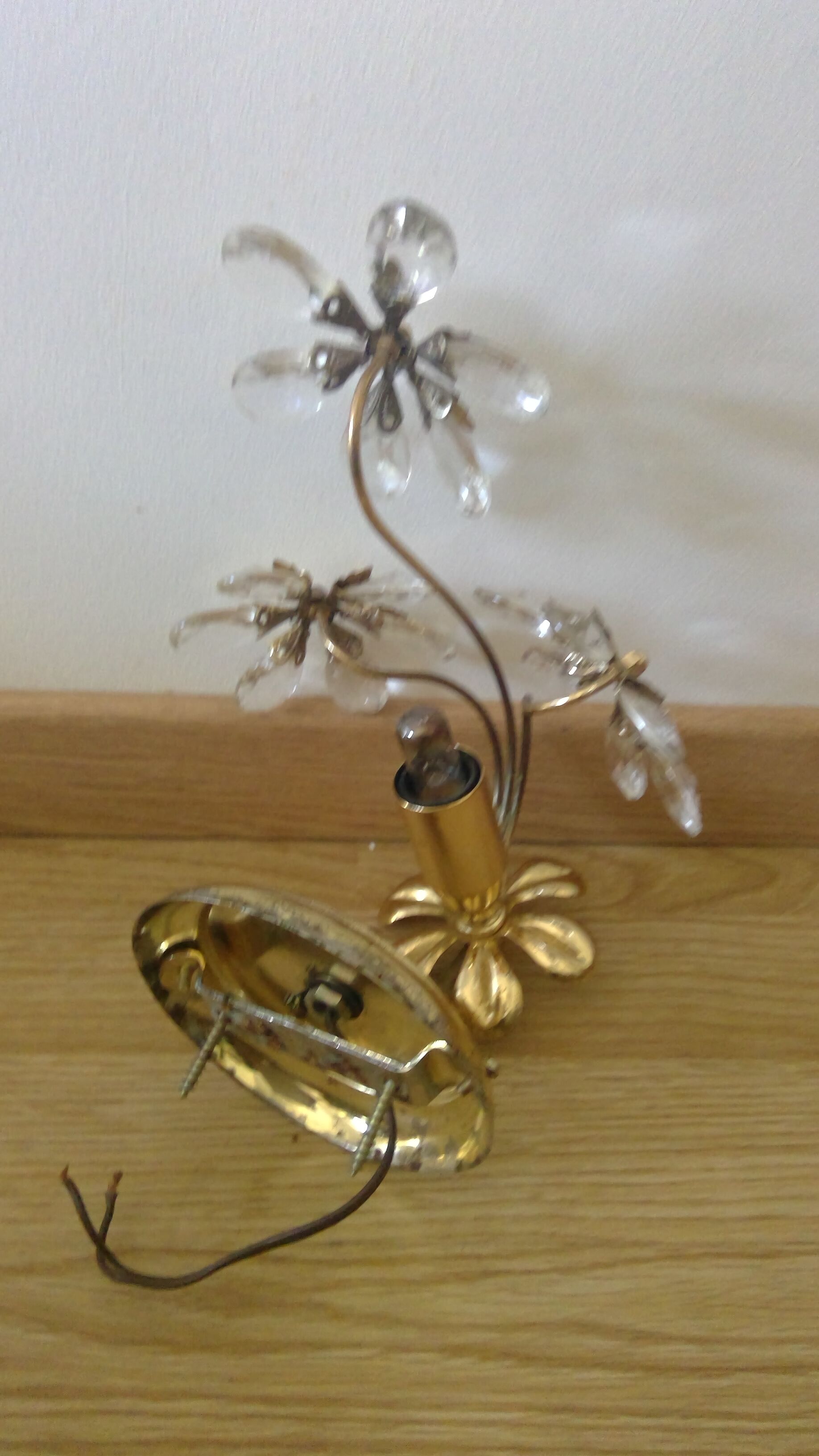 Flower wall lamp pampilles