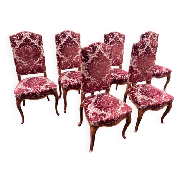 6 chaises de style Louis XV