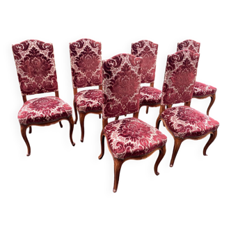 6 chaises de style Louis XV