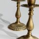 Vintage 1930s Solid Brass Candleholders Set of 2, Warm Golden-Brass, Italian Classic Table Decor
