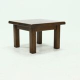 Solid Oak Brutalist Coffee Table 1970s