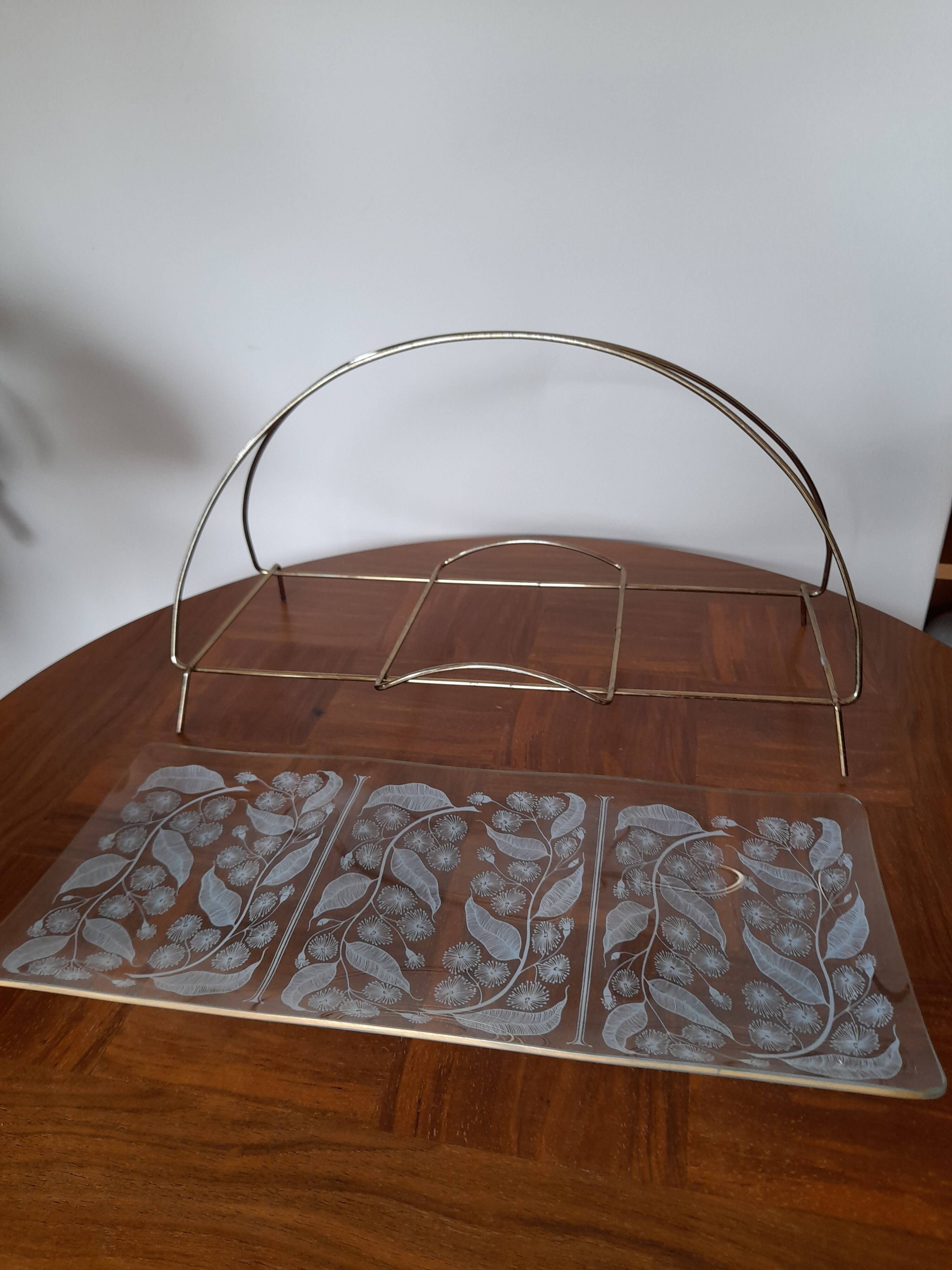 60s aperitif cake serving tray