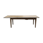 Old farm table with 225 cm extension cords