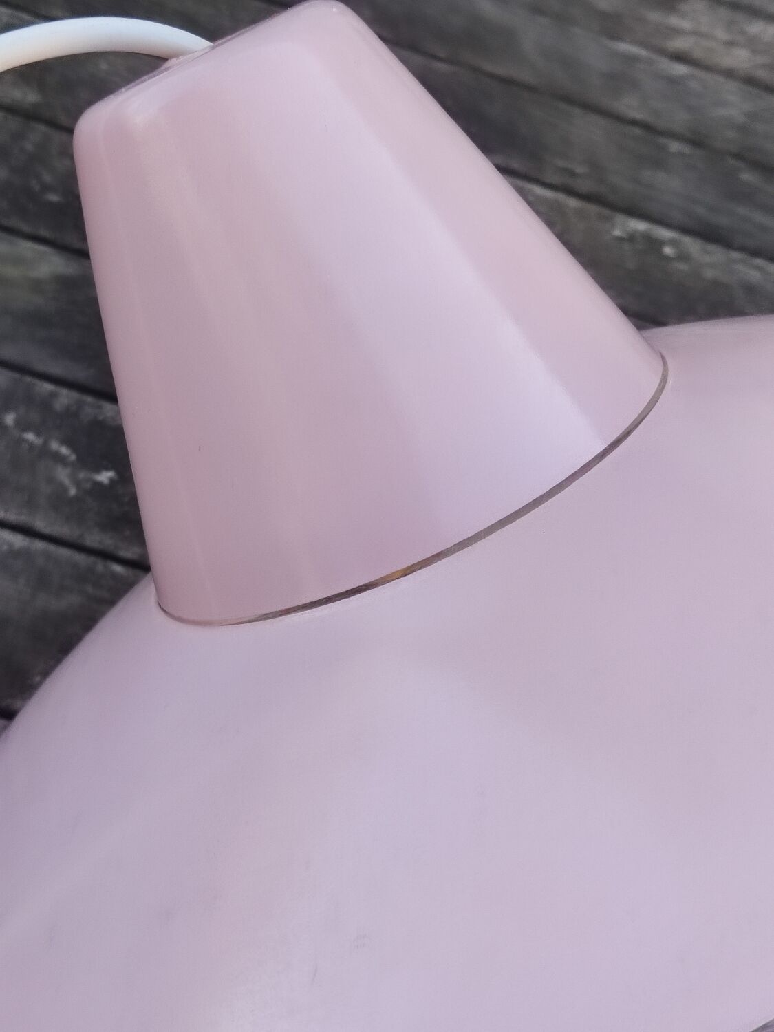 Vintage pink glass pendant light in Space Age style