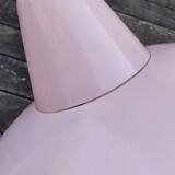 Vintage pink glass pendant light in Space Age style