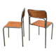 Chrome chairs from the 70s – orange velvet seat