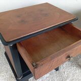 Art Deco walnut bedside tables.