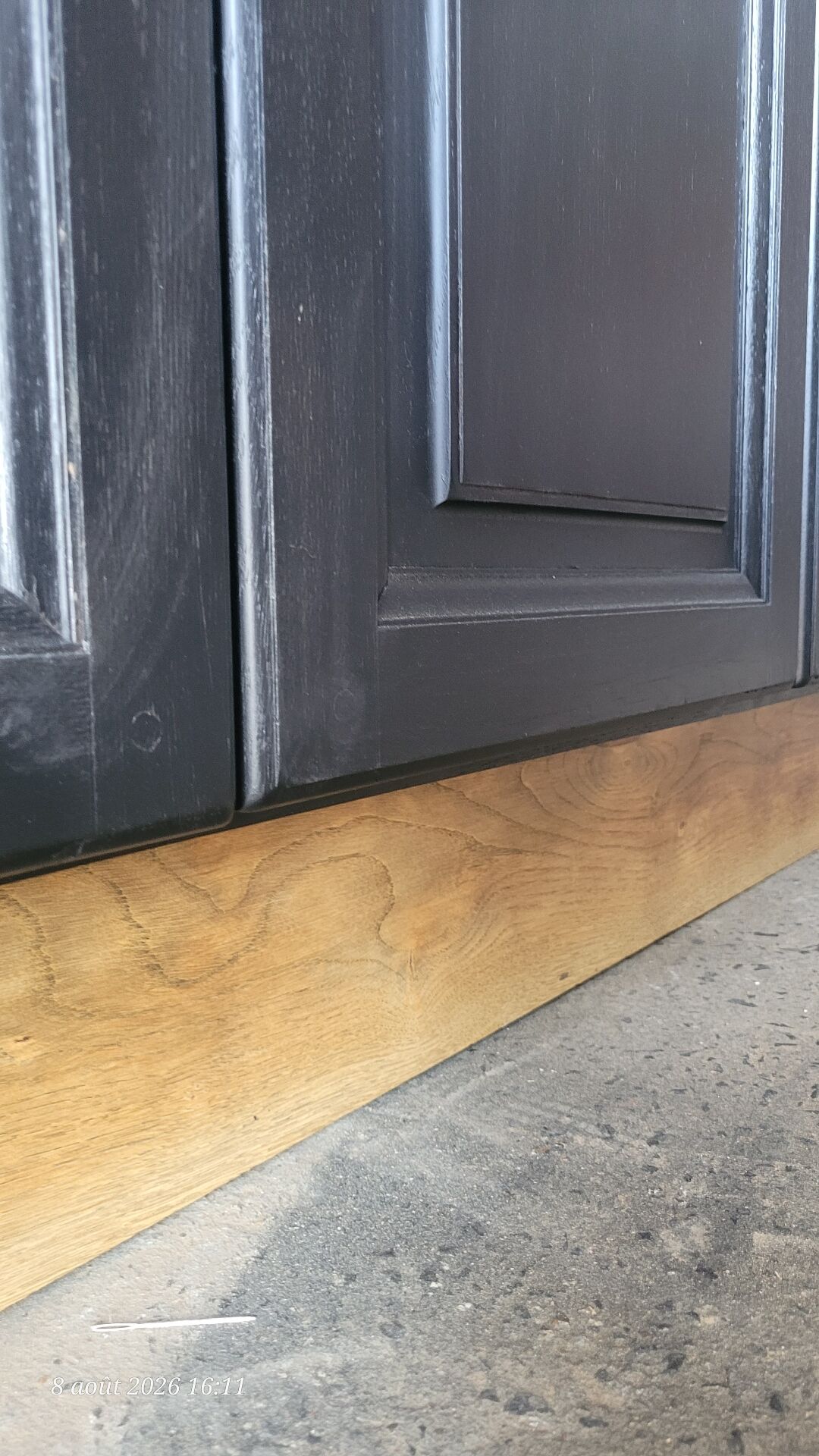 Large wooden and black sideboard
