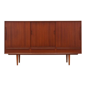 Teak highboard, Danish design, 1960s, production: Denmark