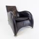 Montis Loge leather armchair with ottoman by Gerard van den Berg
