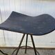 Paire de tabouret de bar artisanal pivotant metal industriel 50s