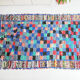 Tapis boucharouite bleu damier 117x200