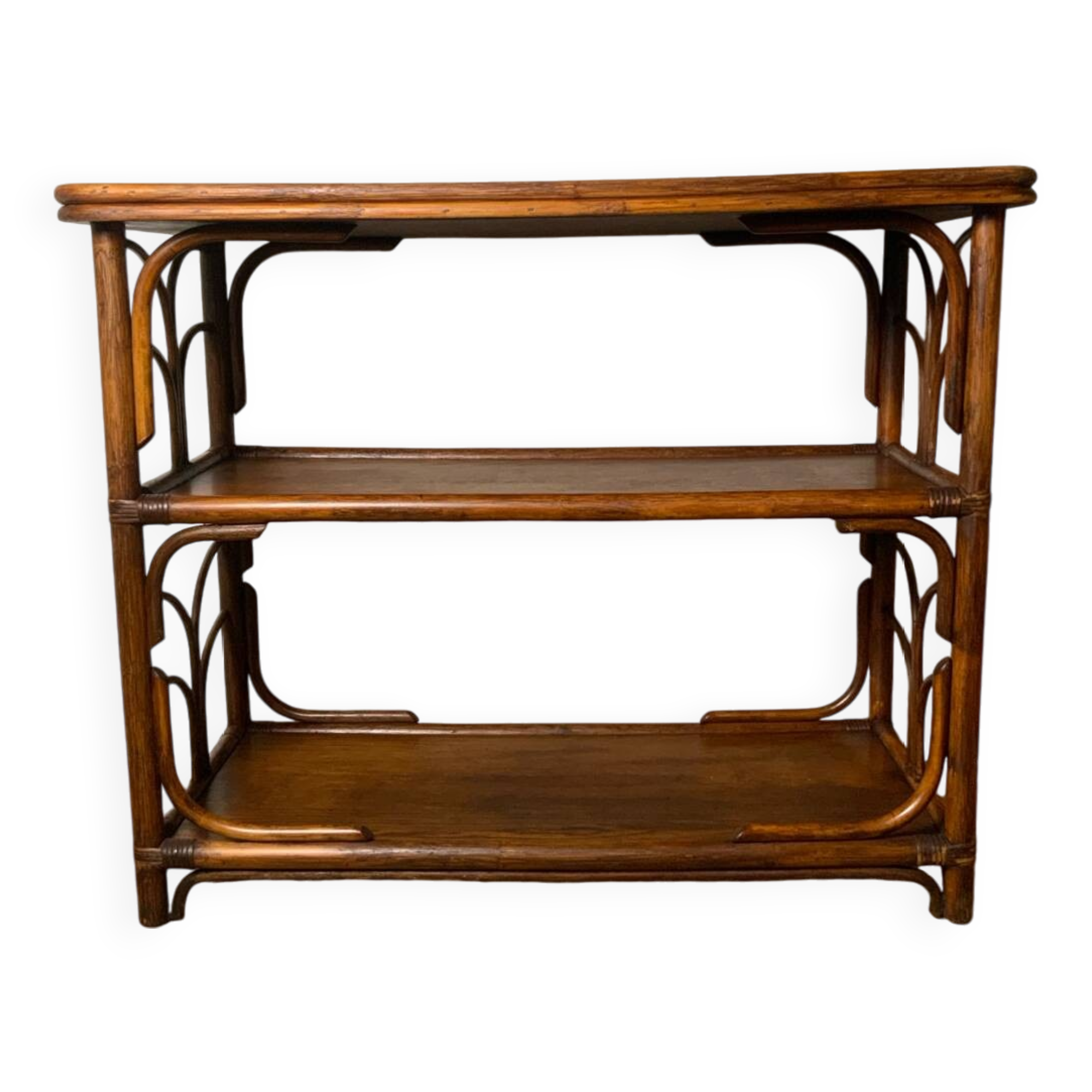 Rattan shelf