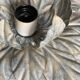 Vintage 1980 patinated metal flower wall light