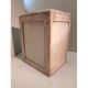 Medicine cabinet in vintage grey patinated wood and red cross