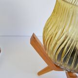 Pair of mid-century Wooden Design Table Lamps, by Dřevo Humpolec, 1970's.