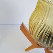 Pair of mid-century Wooden Design Table Lamps, by Dřevo Humpolec, 1970's.