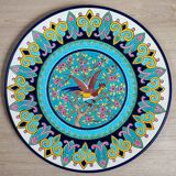 Plat en émaux de Longwy motif oiseau